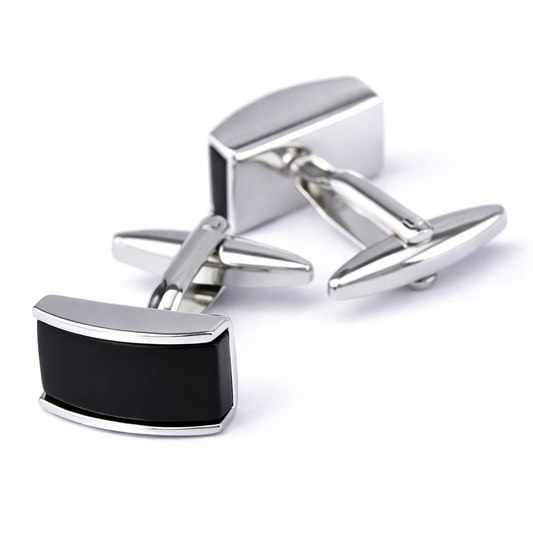  Black Agate Cufflinks – Curved Design for Sophisticated Style
global-swanky-2