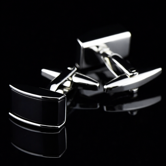  Black Agate Cufflinks – Curved Design for Sophisticated Style
global-swanky-3