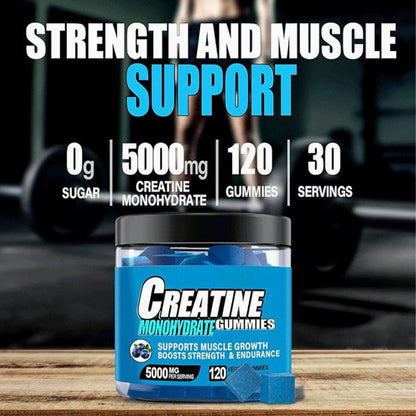 Blueberry Flavored Creatine Gummy for Muscle Growth Support globalswanky 02