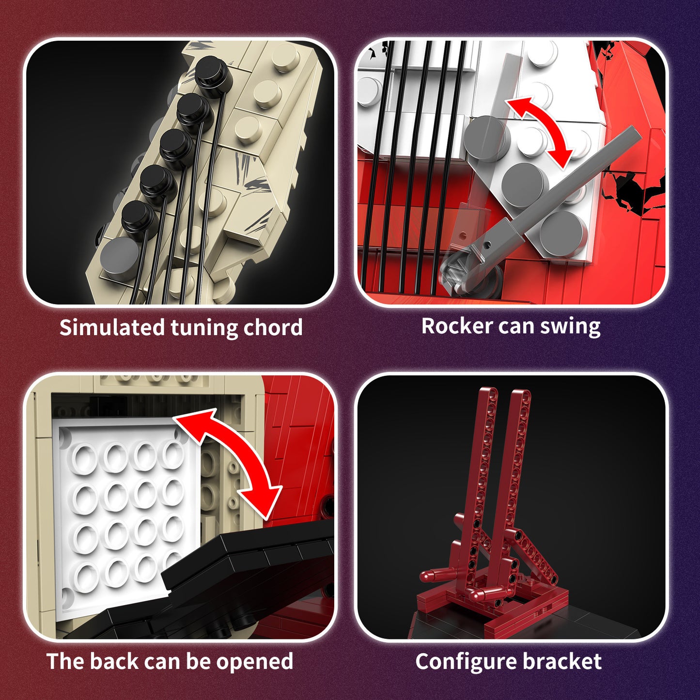  Bluetooth Guitar Building Blocks with Audio for Creative Play Global Swanky 2