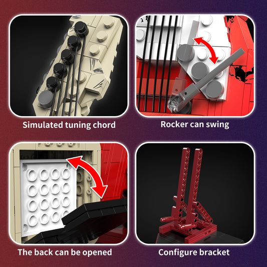  Bluetooth Guitar Building Blocks with Audio for Creative Play Global Swanky 2