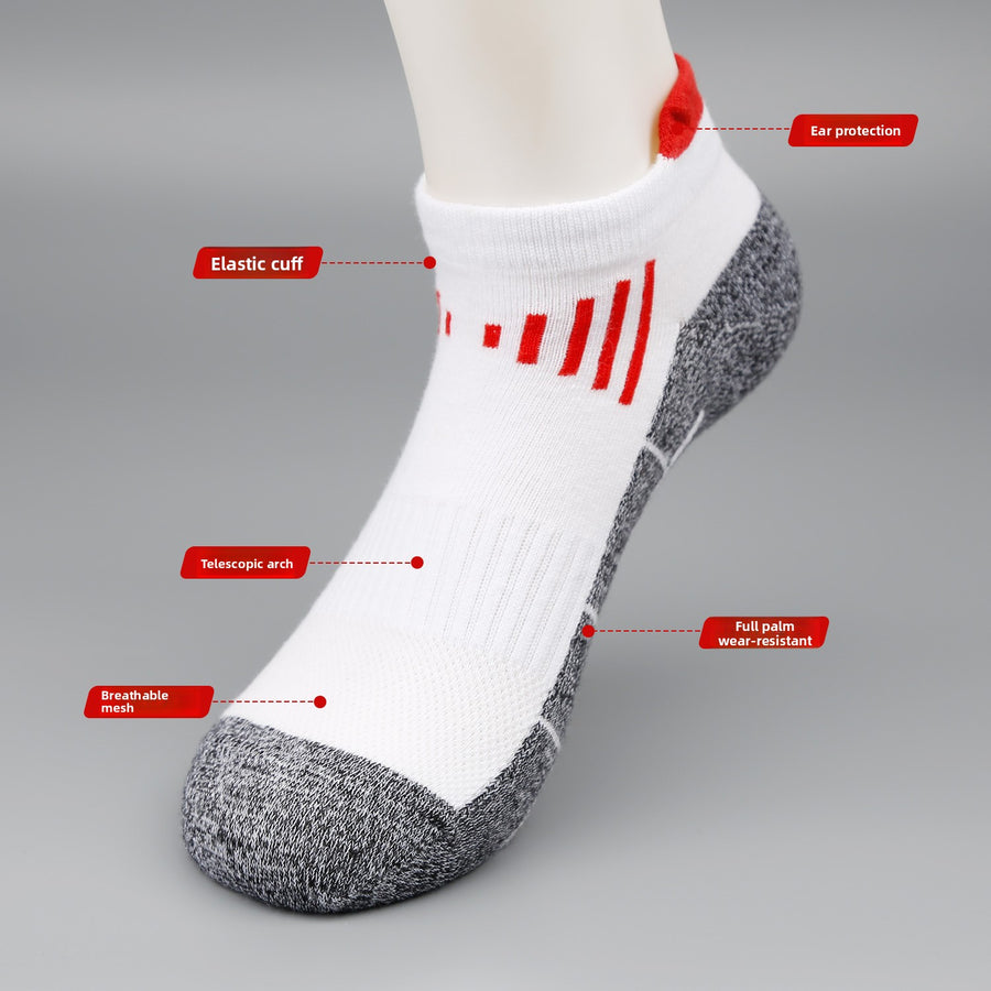 Breathable Cotton Sports Socks for Running Training Comfort globalswanky  02