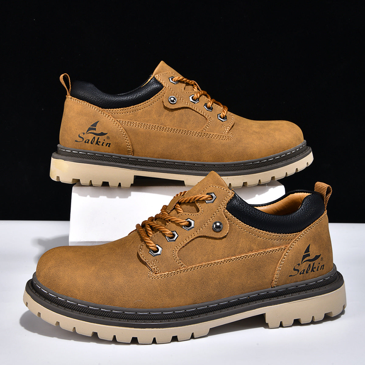 British-Style Work Boots for Trendy Men Daily Outdoor Wear Global swanky 1