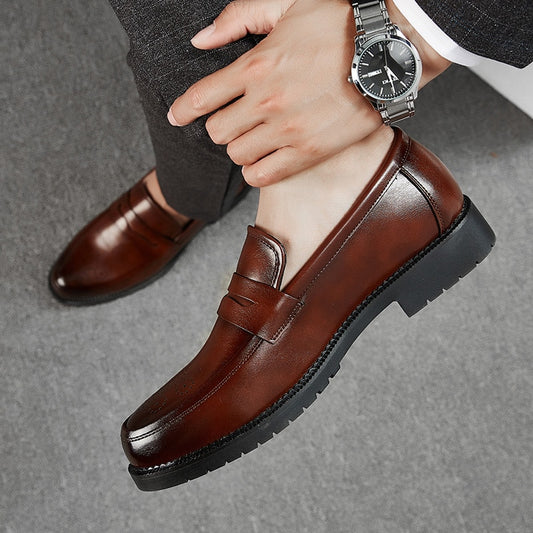 British Business Men's Formal Leather Shoes for Work Style Global swanky 2