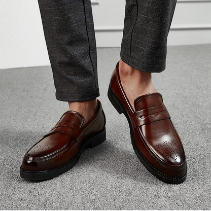 British Business Men's Formal Leather Shoes for Work Style Global swanky 3
