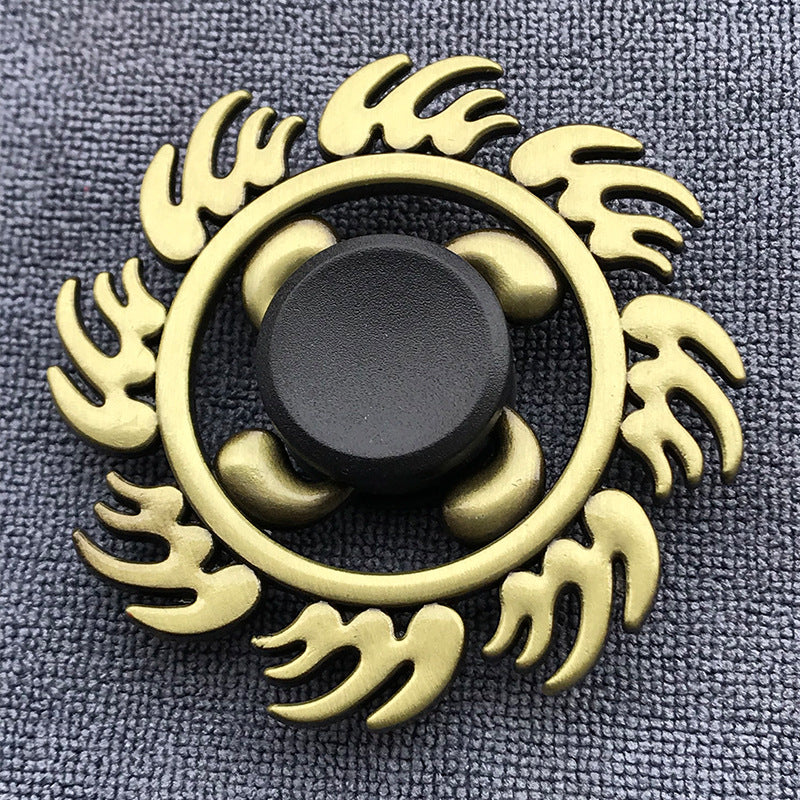 Bronze Alloy Fingertip Gyro Rotating Hand Spinner Toy Fun globalswanky 01
