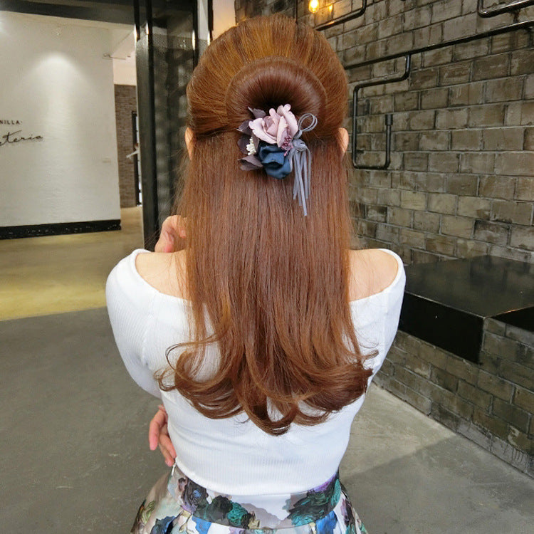 Bun Hair Half Bun Pearl Flower Hair Korean Hair Accessory global swanky 2