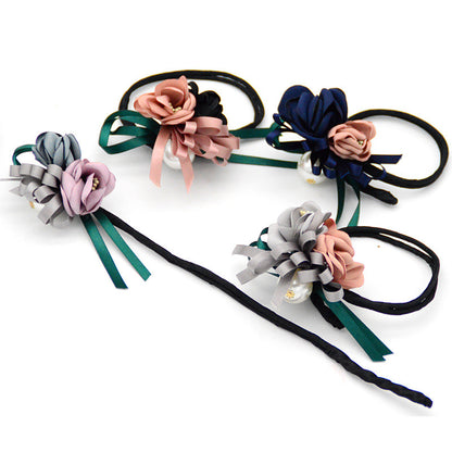 Bun Hair Half Bun Pearl Flower Hair Korean Hair Accessory global swanky 3