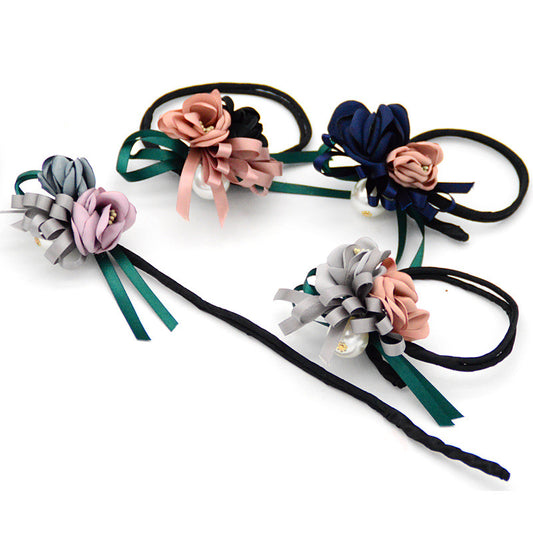 Bun Hair Half Bun Pearl Flower Hair Korean Hair Accessory global swanky 3