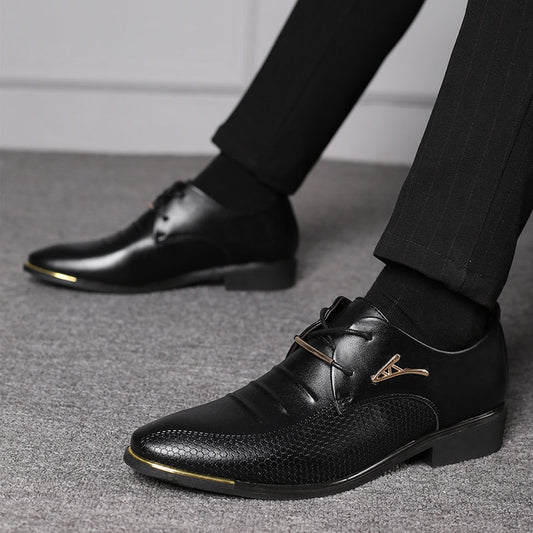 Business Formal Men's Lace-up Casual Shoes for Office Wear Global swanky 1