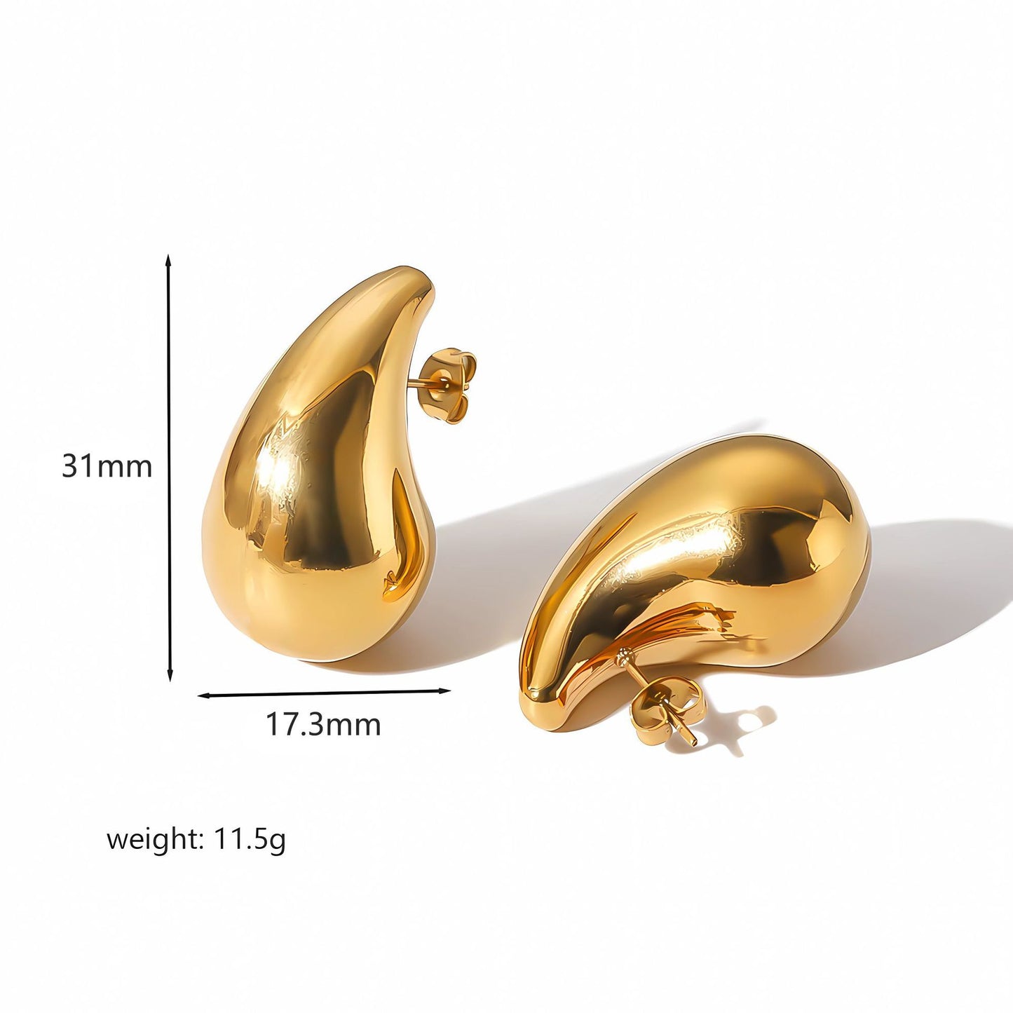 Buy 18K Gold Stainless Steel Earrings That Wont Fade for Women global swanky 2