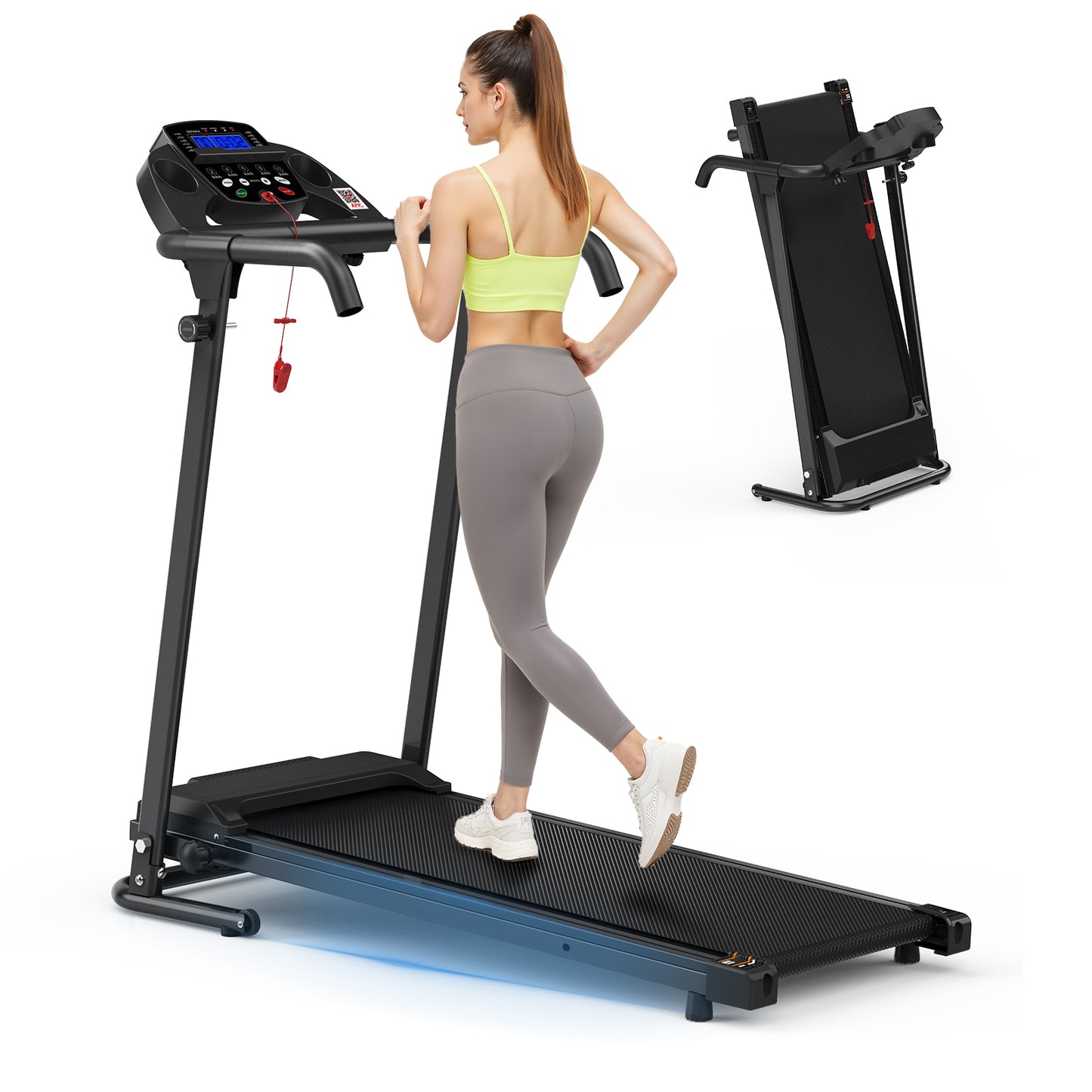 Buy 2-in-1 Desk Treadmill with App for Home Walking Running Use global swanky 1