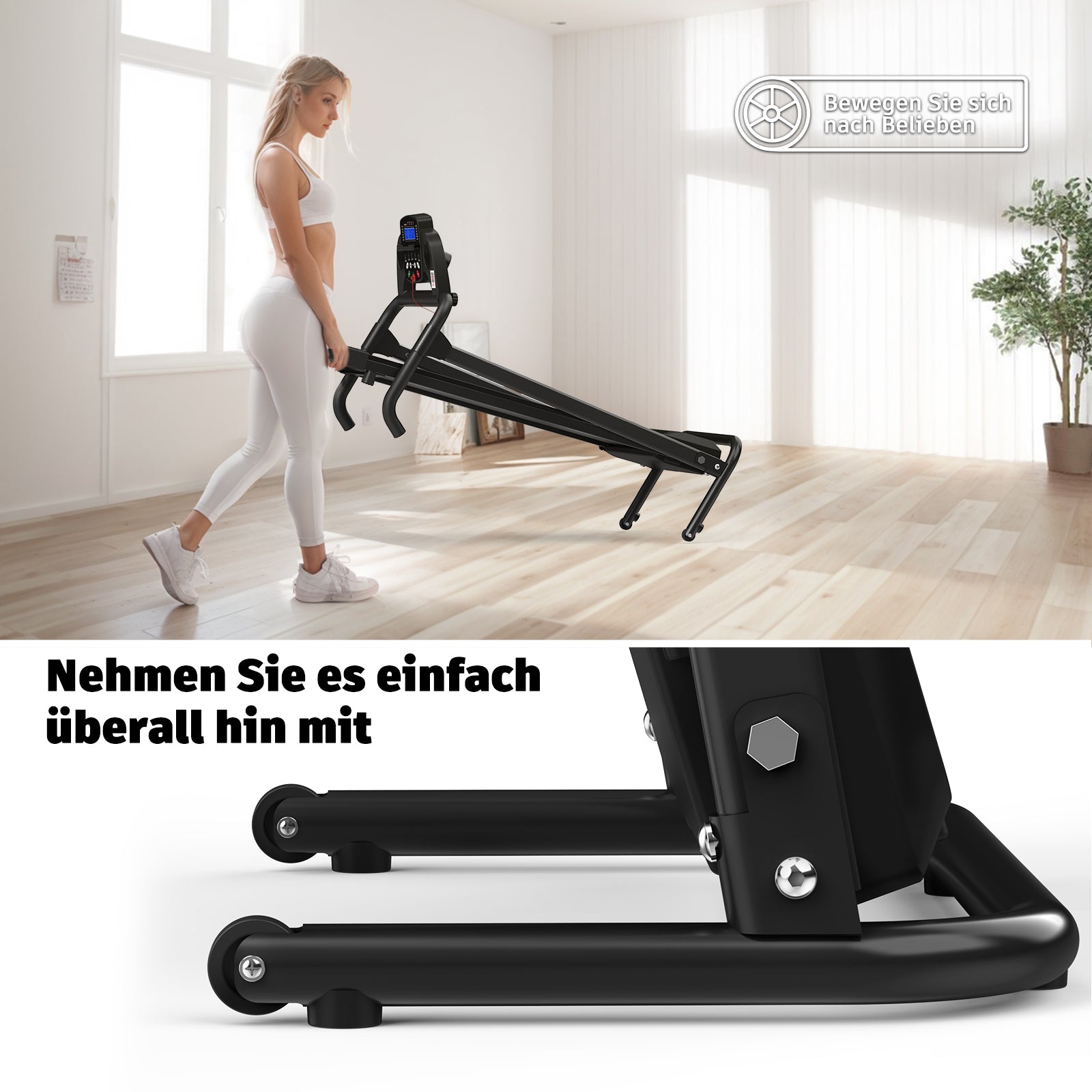Buy 2-in-1 Desk Treadmill with App for Home Walking Running Use global swanky 2
