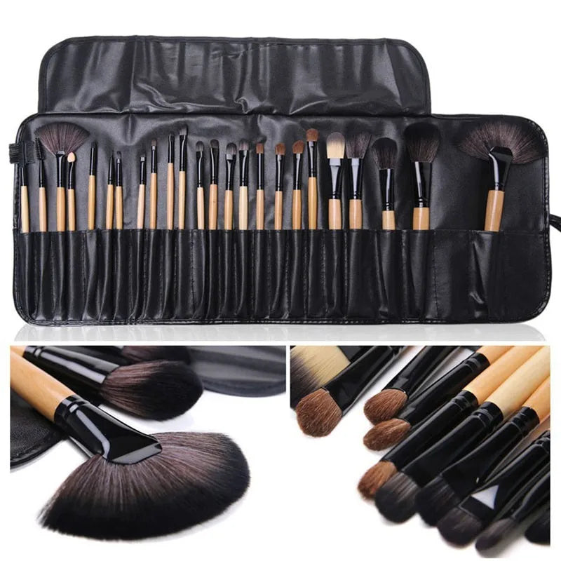 Buy 24 Pcs Professional Makeup Brushes Set Gift Bag for Cosmetics globalswanky 01