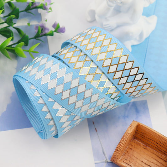 Buy 25mm Bronzing Geometric Rib Ribbon – Stylish Craft Ribbon global swanky 2
