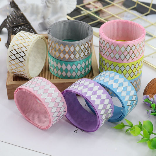 Buy 25mm Bronzing Geometric Rib Ribbon – Stylish Craft Ribbon global swanky 3