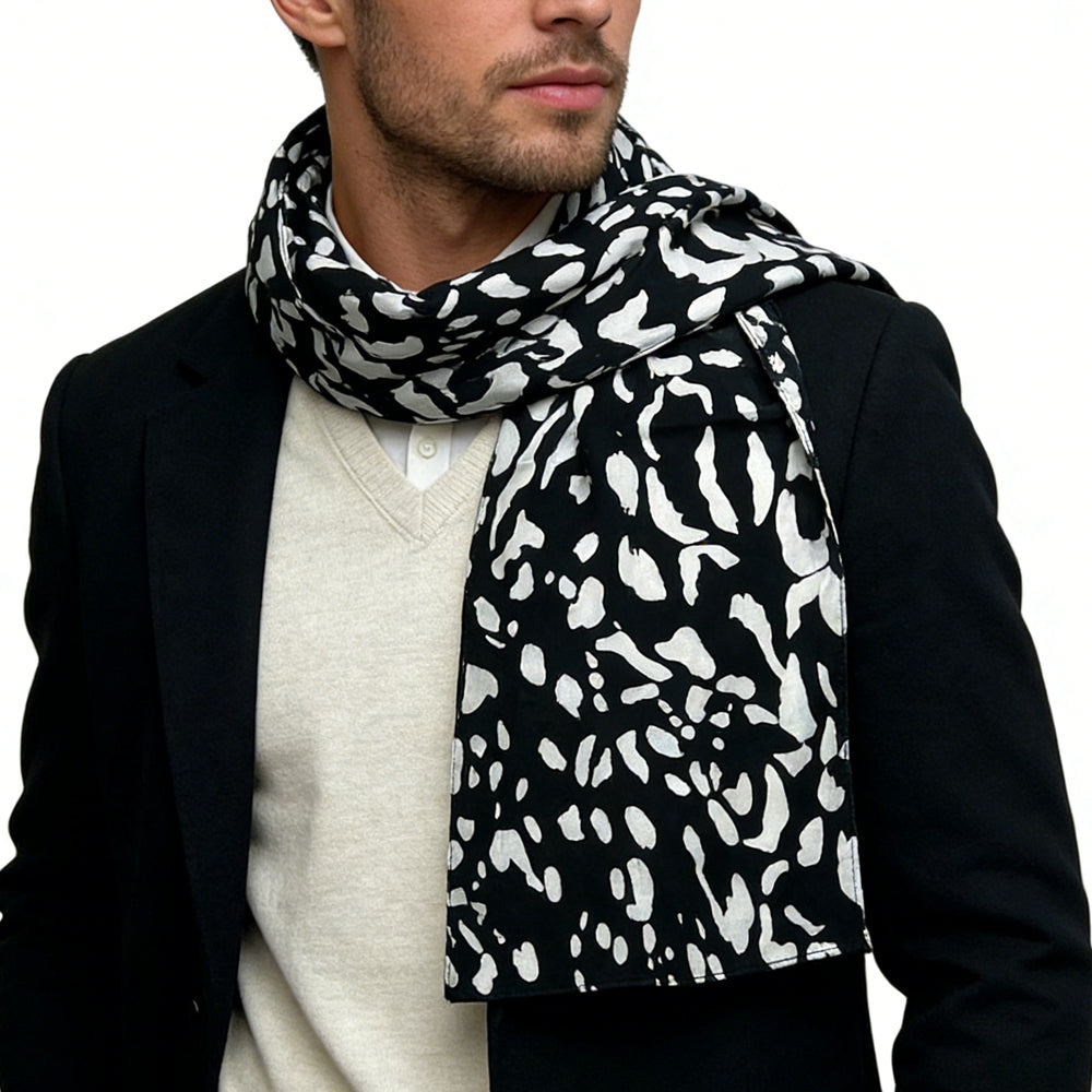 Buy 2pcs Abstract Long Scarf Bold Gallery Print for All Occasions global swanky 1