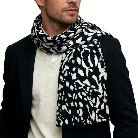 Buy 2pcs Abstract Long Scarf Bold Gallery Print for All Occasions global swanky 1