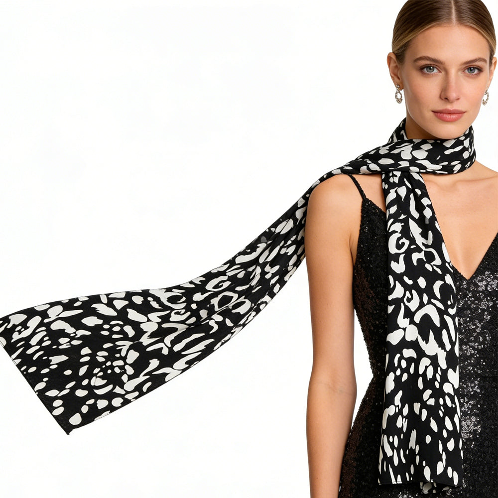Buy 2pcs Abstract Long Scarf Bold Gallery Print for All Occasions global swanky 2