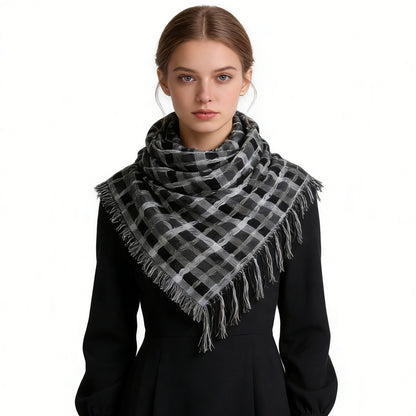 Buy 2pcs Grey Leopard Printed Square Scarf for Party & Daily Wear global swanky 3