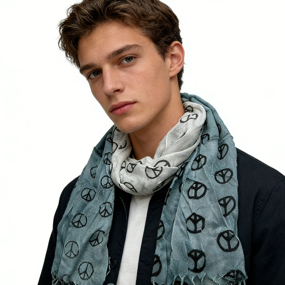 Buy 2pcs Grey Printed Scarf – Subtle Pattern Elegant Daily Wear global swanky 1