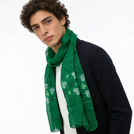 Buy 2pcs Olive Skinny Printed Scarf for Office and Evening Party global swanky 1 