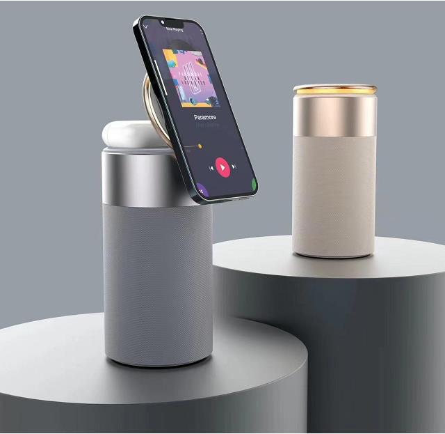 Buy 3-in-1 Wireless Charger iPhone AirPods Bluetooth Speaker Lamp global swanky 1