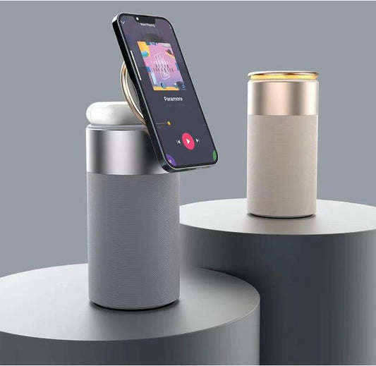 Buy 3-in-1 Wireless Charger iPhone AirPods Bluetooth Speaker Lamp global swanky 1