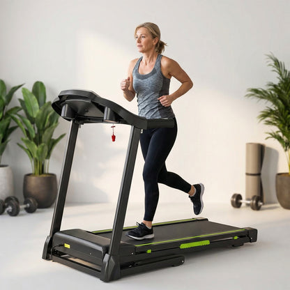 Buy 3.5HP Portable Foldable Treadmill with Handles and Slope global swanky 1