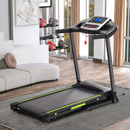 Buy 3.5HP Portable Foldable Treadmill with Handles and Slope global swanky 2