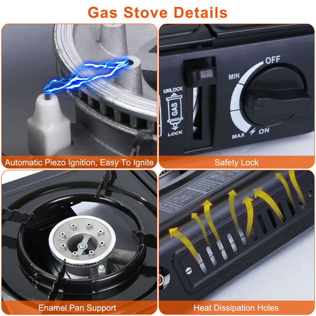 Buy 3300W Portable Camping Stove Dual Fuel Burner with Piezo global swanky 2