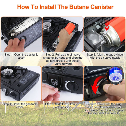 Buy 3300W Portable Camping Stove Dual Fuel Burner with Piezo global swanky 3
