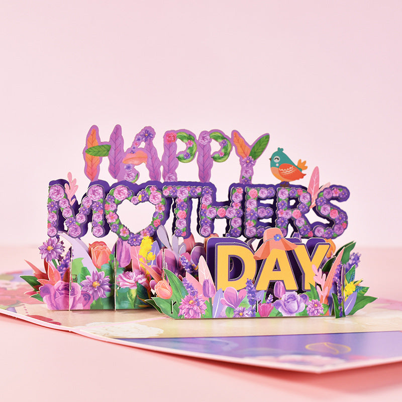 Buy 3D PopUp Flower Bouquet Card for Mom Wife Anniversary Gift global swanky 3