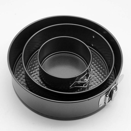 Buy 3PCS Non-Stick Springform Cake Mold Round Baking Pan Set global swanky 1