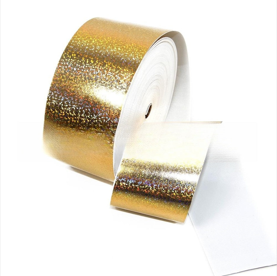 Buy 50 Yards Laser Silver Ribbed Band 75MM Roll Craft Ribbon global swanky 1