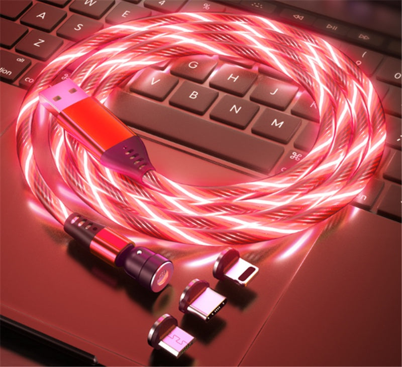 Buy 540° Rotating Luminous Magnetic Fast Charge Cable for Mobile globalswanky 03