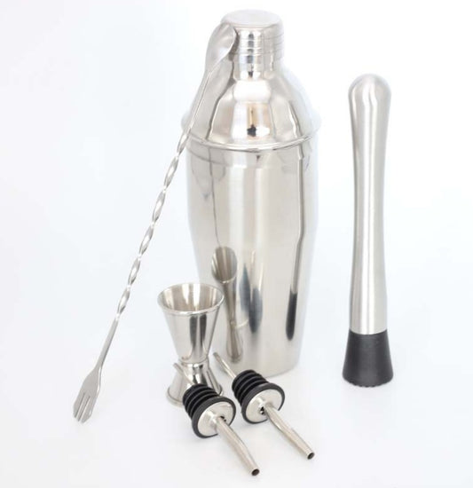 Buy 6-Piece Stainless Steel Cocktail Shaker with Ice Bucket Set global swanky 2