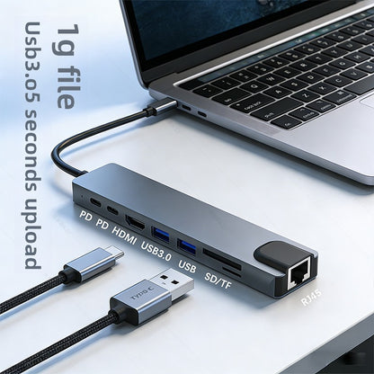 Buy 8-in-1 Type-C Docking Station with HDMI Ethernet and PD global swanky 3