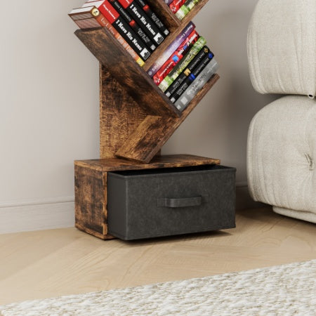 Buy 9 Tier Tree Bookshelf with Drawer for Home Office Storage global swanky 2