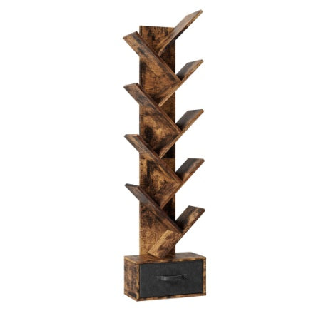 Buy 9 Tier Tree Bookshelf with Drawer for Home Office Storage global swanky 3