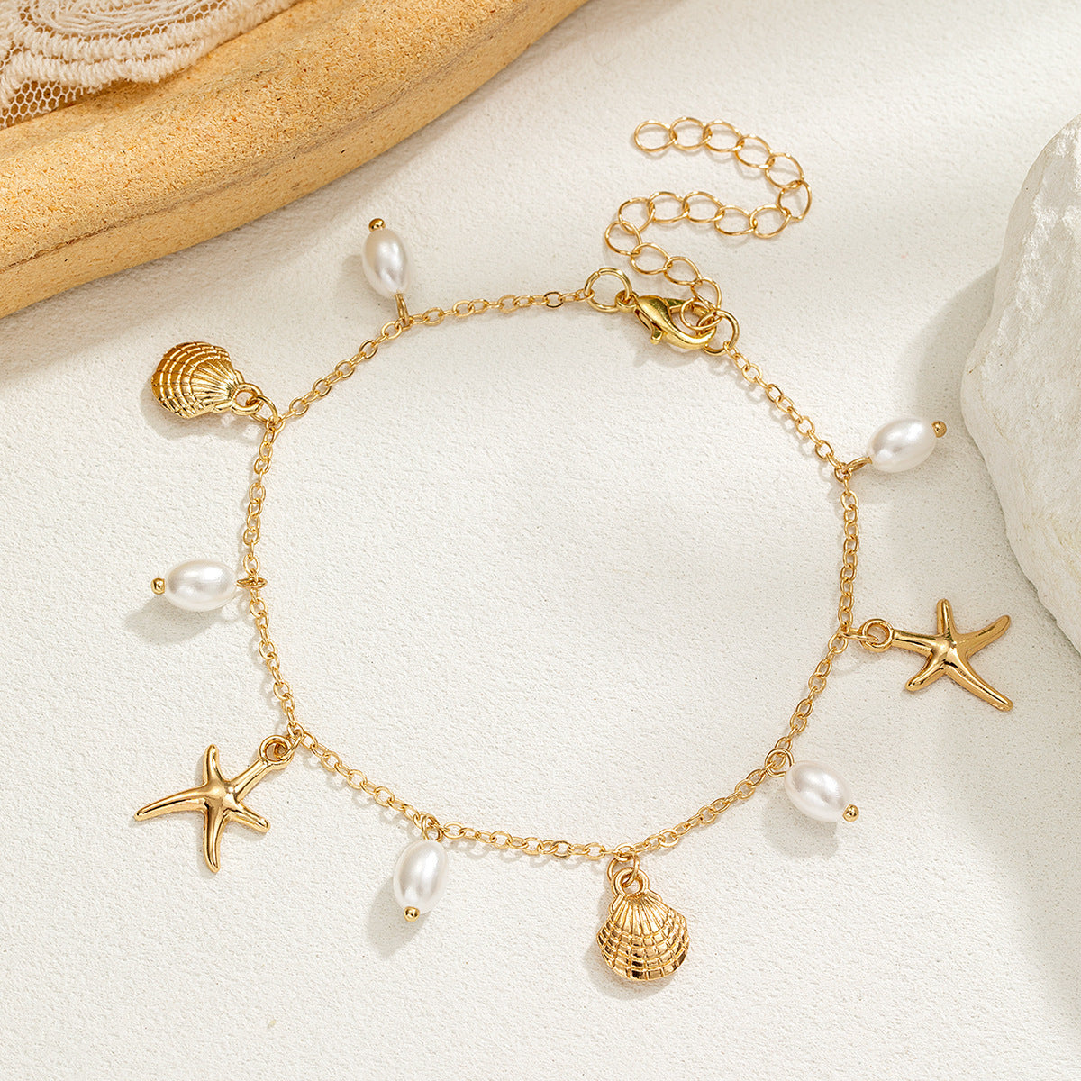 Buy Adjustable Alloy Starfish Pendant Anklet for Women Today globalswanky 02