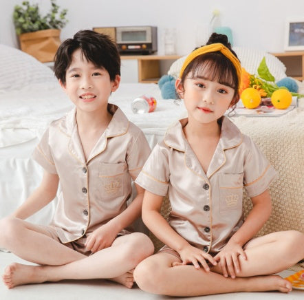 Buy Artificial Silk Pajamas for Children Soft and Comfortable global swanky 3