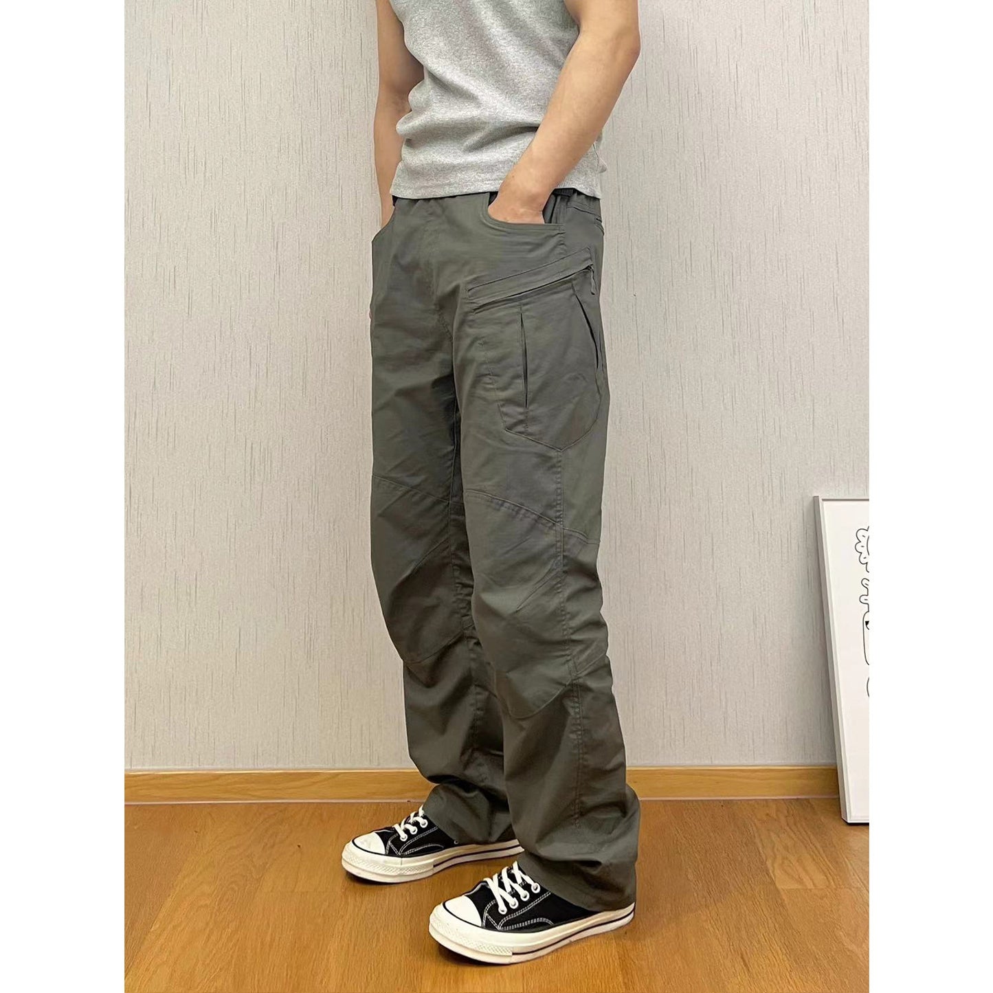 Buy Assault Pants Military-Style Tactical Multi-Pocket Trousers global swanky 3