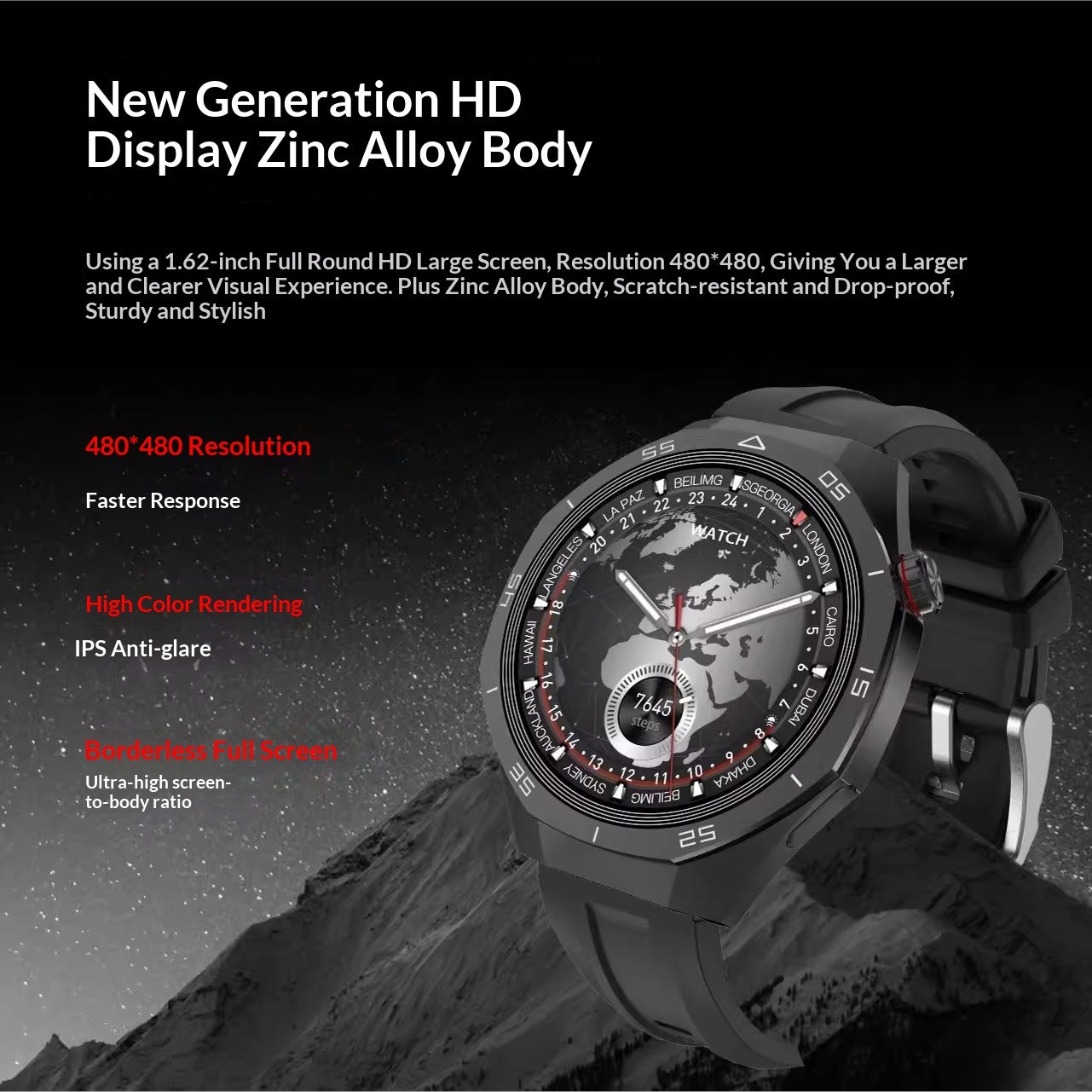 Buy Aviation-Grade Aluminum Alloy Smartwatch with Calling global swanky 1