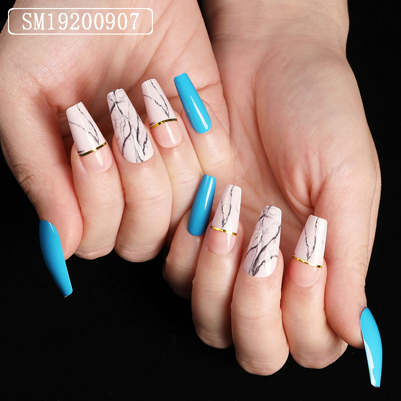 Buy Ballet Coffin Fake Nails – Stylish & Trendy Nail Art Set globalswanky 03