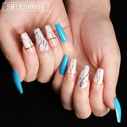 Buy Ballet Coffin Fake Nails – Stylish & Trendy Nail Art Set globalswanky 03