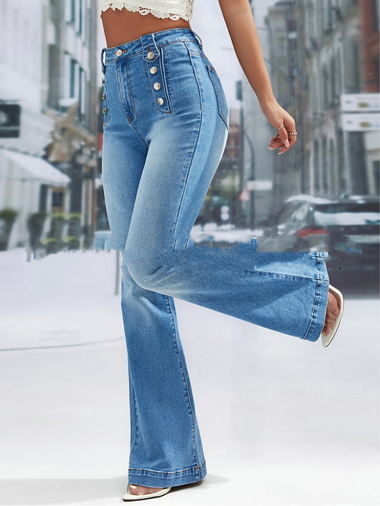 Buy Brand-New Stretch Denim Jeans Button-Fly Washed for Style global swanky 2