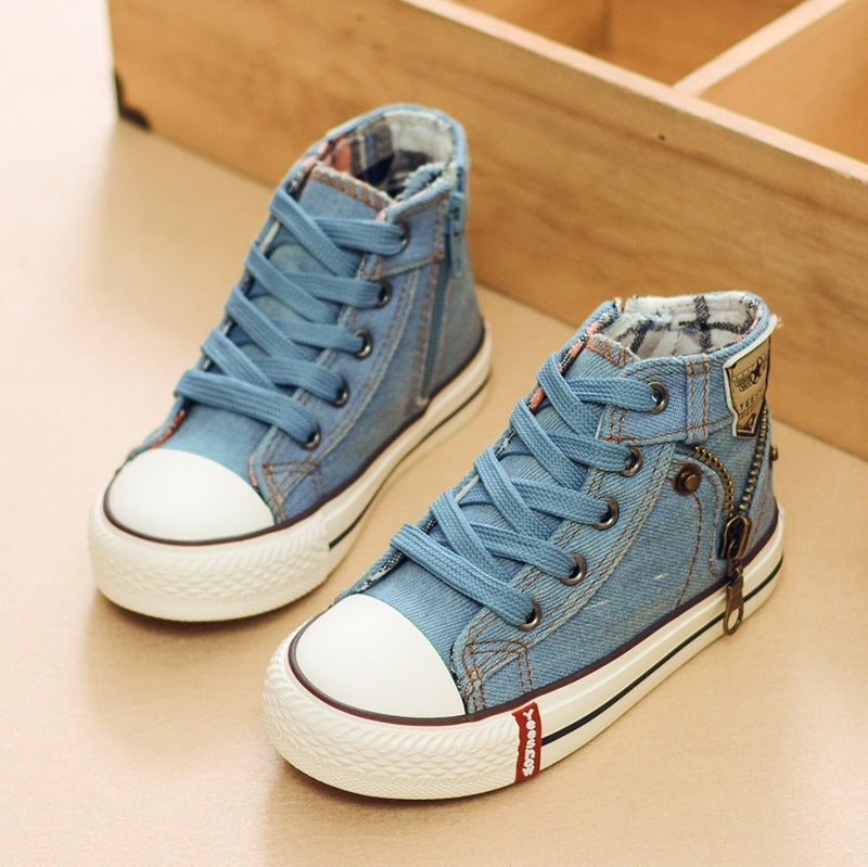 Buy Breathable Denim Sneakers Kids Casual Shoes Boys Girls Sport global swanky 3