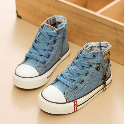 Buy Breathable Denim Sneakers Kids Casual Shoes Boys Girls Sport global swanky 3