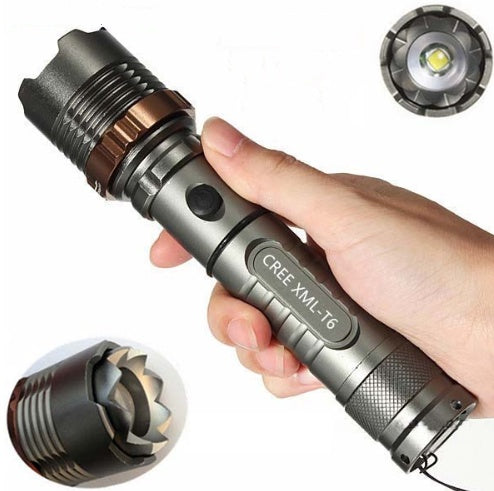 Buy CREE T6 Zoom Rechargeable Flashlight High Power LED Torch global swanky 1